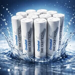 DIAGRAPH ONESHOT SIBLK FI802 Black Ink Stencil Roller Cartridges – 12 Pack